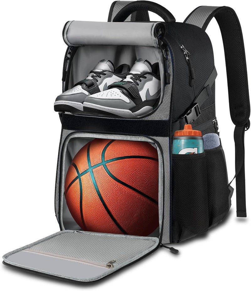 LOINTET Basketball Bag Backpack with Ball Holder Shoes Compartment, Large Basketball Accessories Sports Bag - Image 1